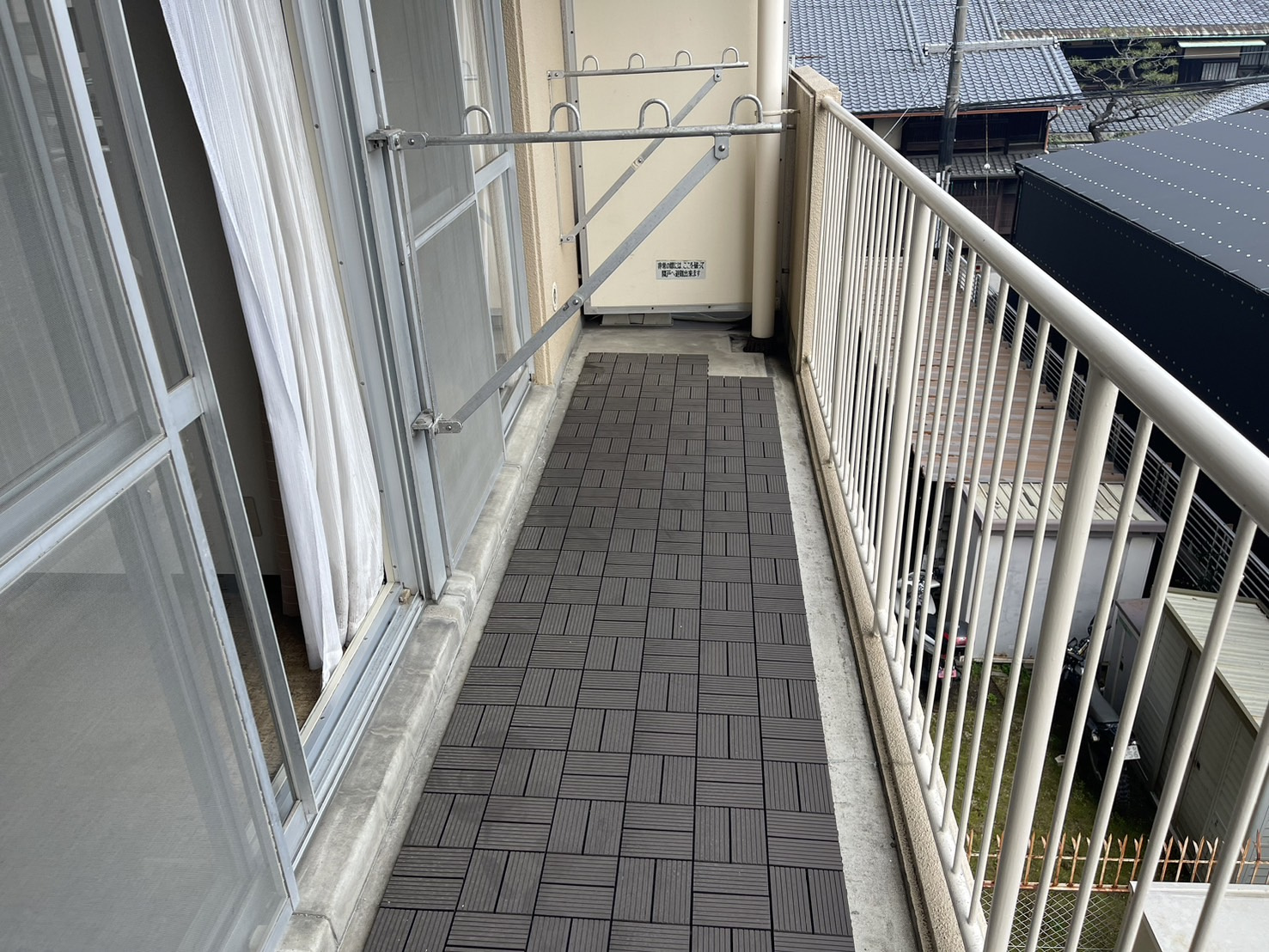 ハイツ伏見桃山のバルコニー