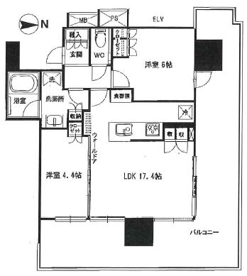 パークタワー川口本町の間取り