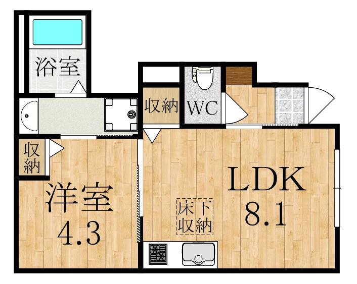 仮）桜井市大福新築アパートの間取り