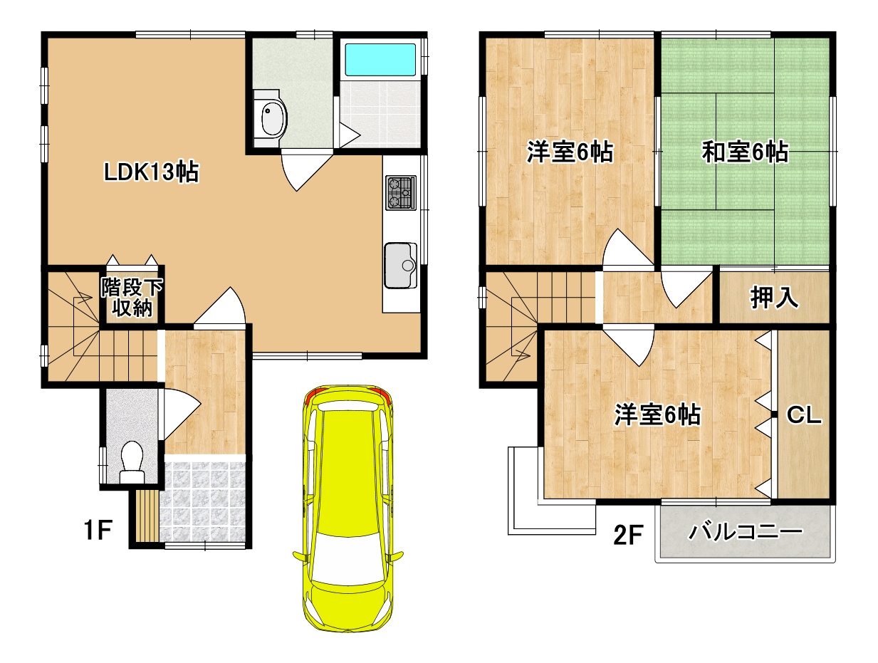 北葛城郡上牧町服部台2丁目戸建の間取り