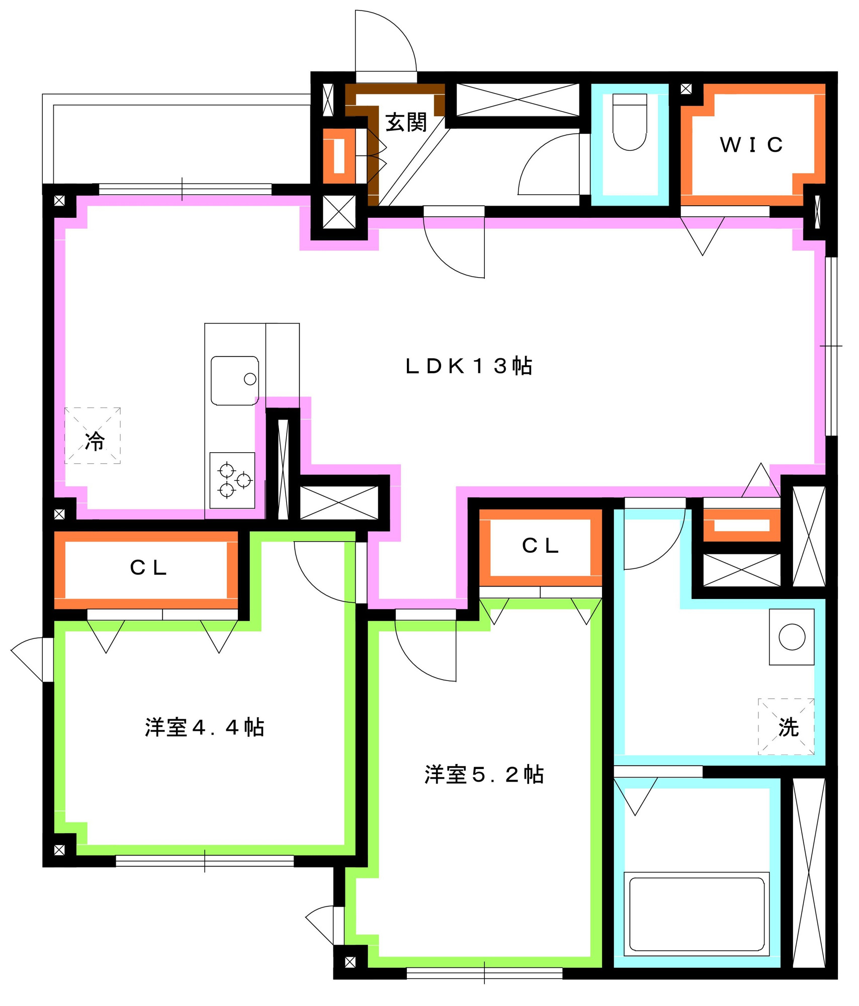 練馬区関町南４丁目の賃貸マンションの間取り