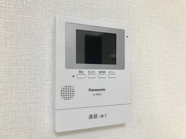 田原本町三笠アパート新築工事の内装|カメラ付インターホン（イメージ）