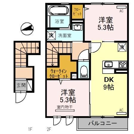 カランコエ美章園の間取り