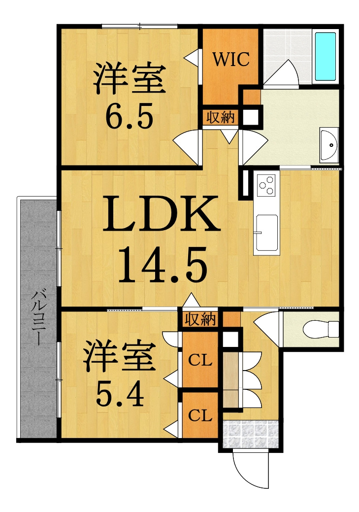 シャーメゾンラフォレの間取り