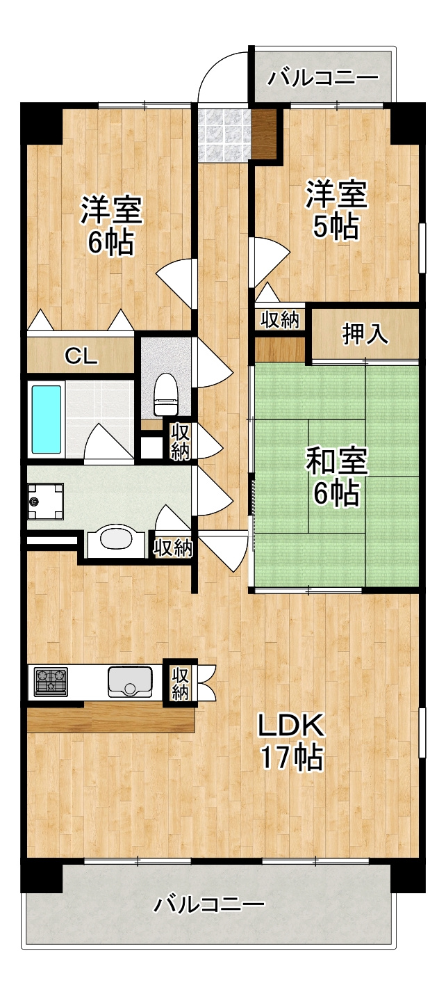 プランヴェール奈良新大宮の間取り