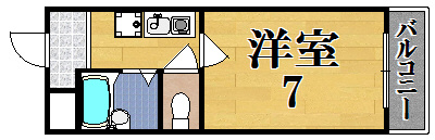 クレール秋篠の間取り