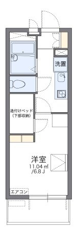 レオパレスヴィルヌーブ大和王寺の間取り