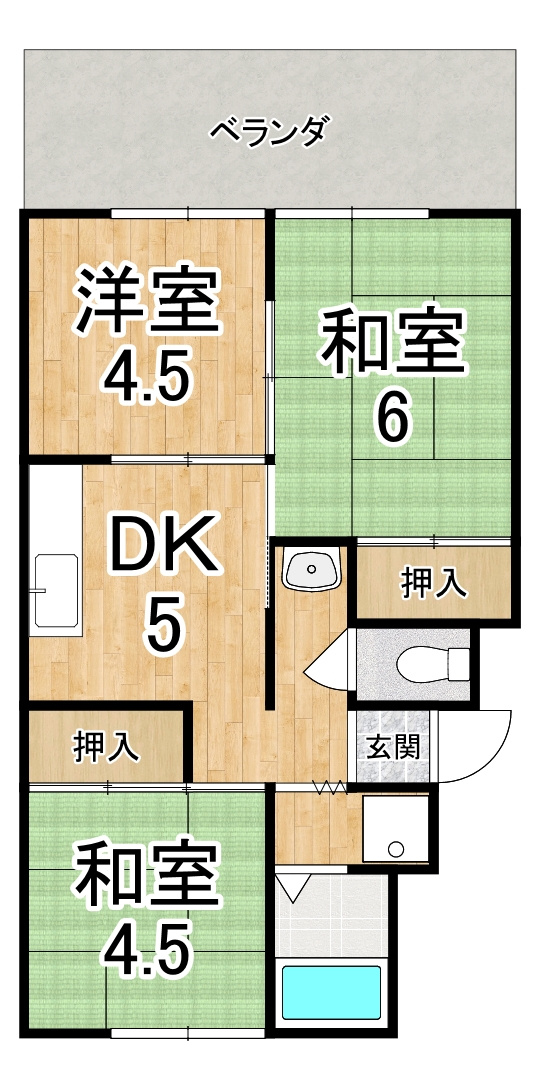 ハイツイヨマタの間取り