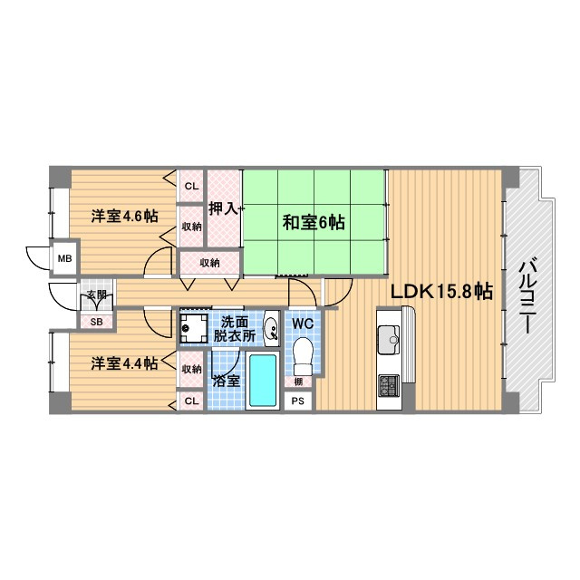 甲子園四番町ハイツの間取り