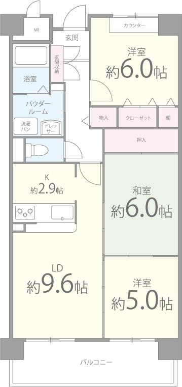 シーズモアの間取り