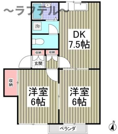 グリーンハイツ田中Ⅱの間取り