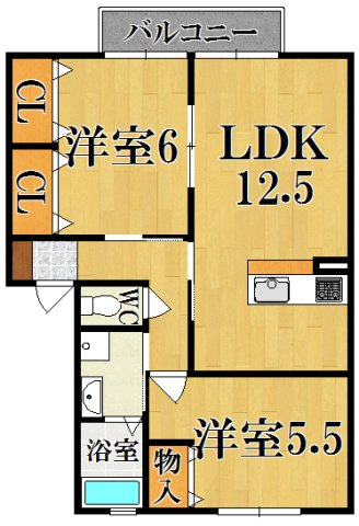 セゾン西の京の間取り
