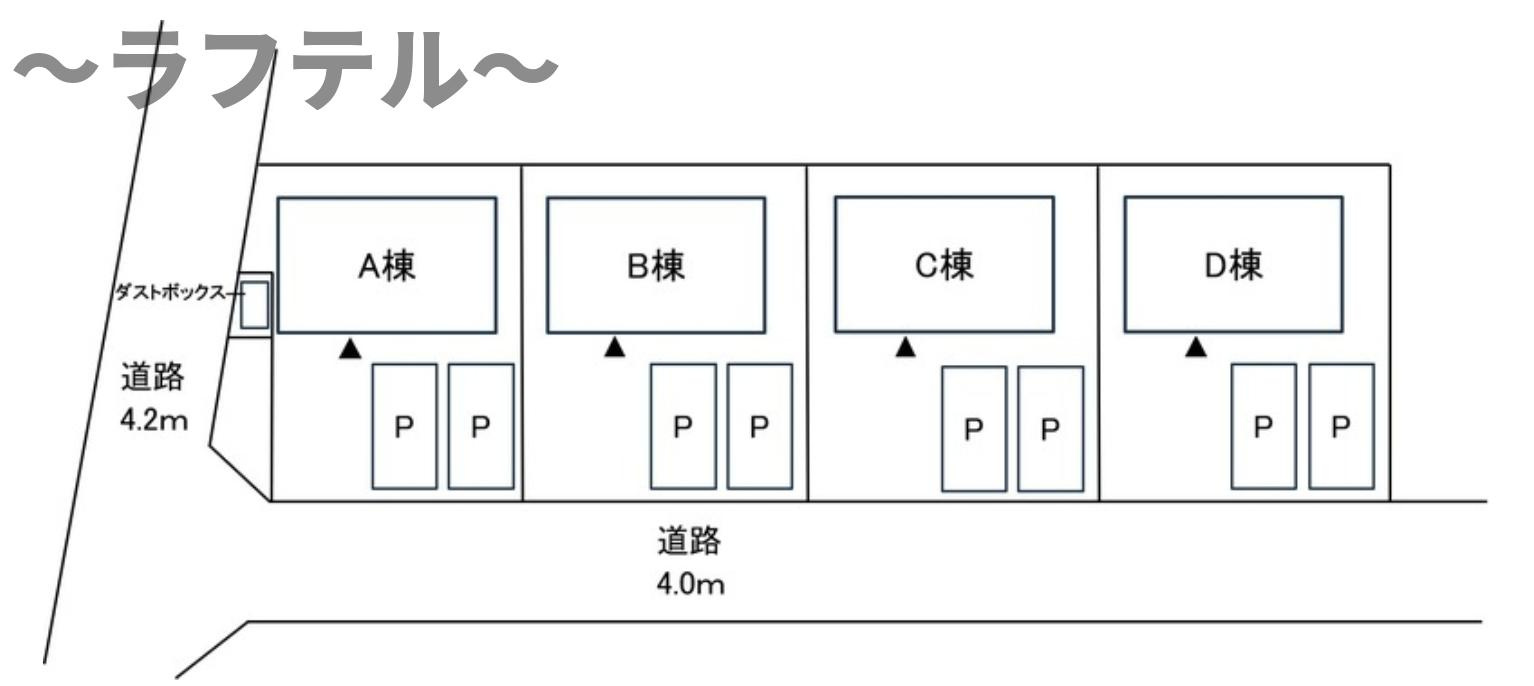 パルクレストB棟の区画図