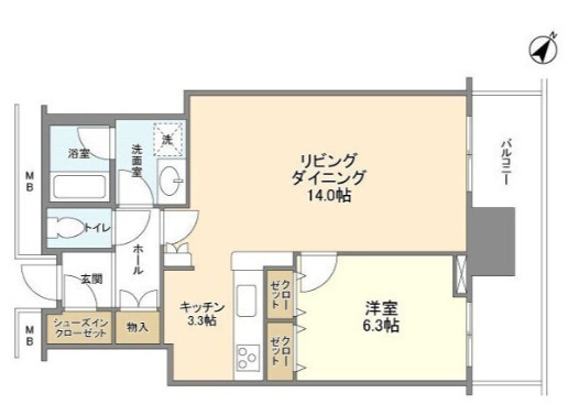 リガーレ日本橋人形町の間取り