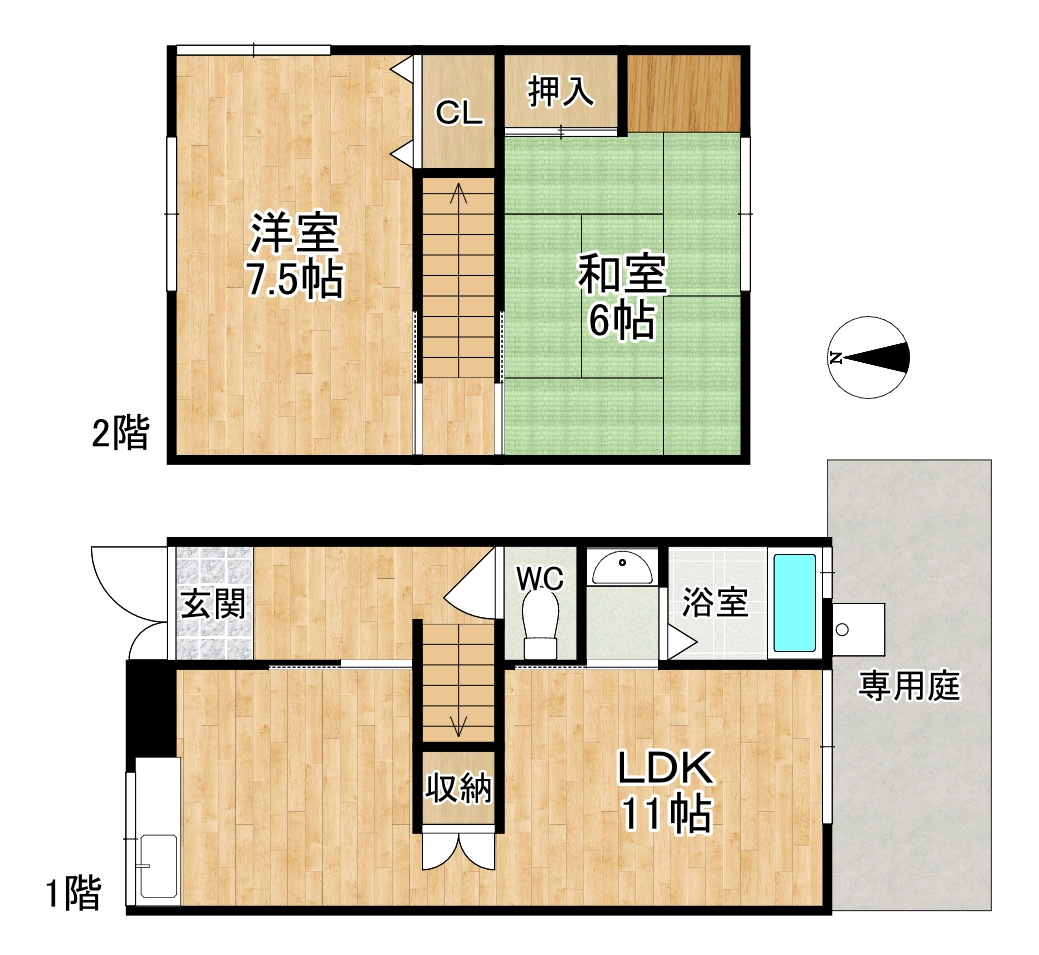 あかつきハウスの間取り