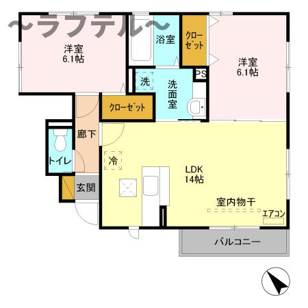 グラウクス　Bの間取り