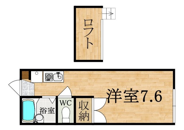 レオパレスナップアネックスの間取り