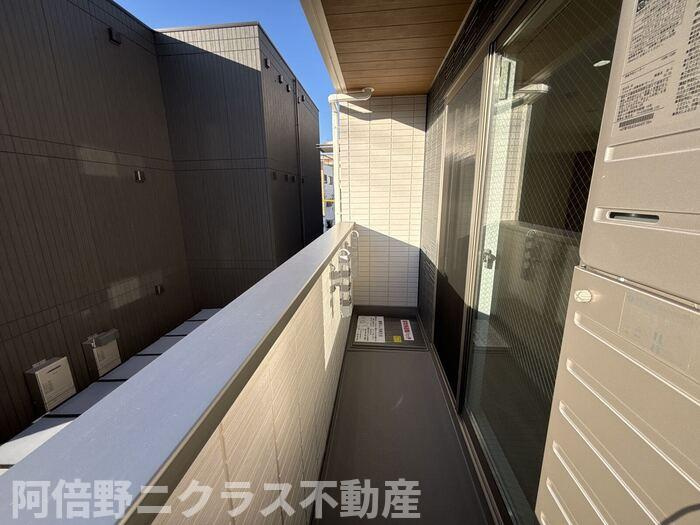 グランピース駒川のバルコニー