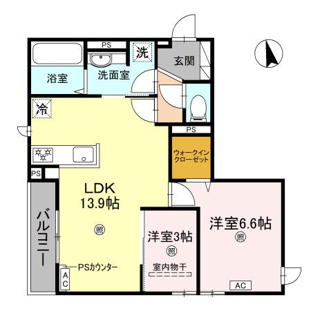 グランピース駒川の間取り