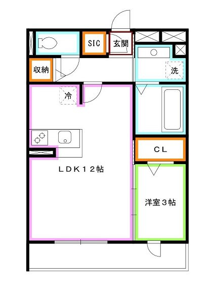 三鷹市牟礼５丁目のアパートの間取り