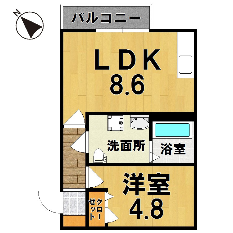 シャーメゾン東松ヶ丘Ａの間取り