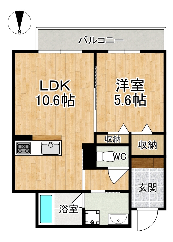 シャーメゾン京終の間取り