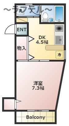 所沢市北有楽町の賃貸マンションの間取り
