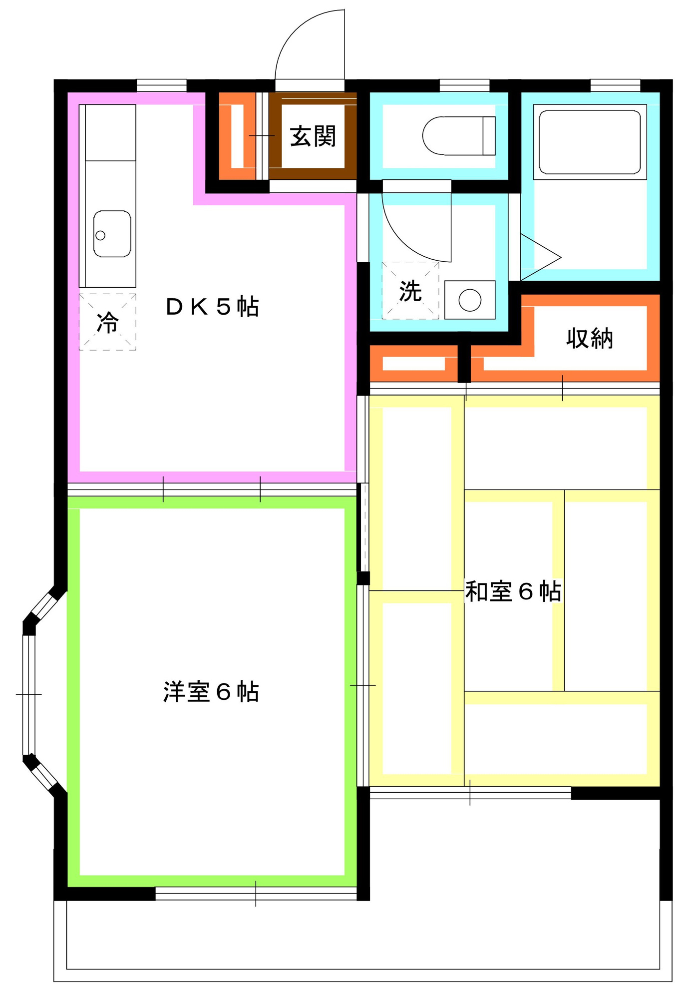 杉並区宮前５丁目のアパートの間取り