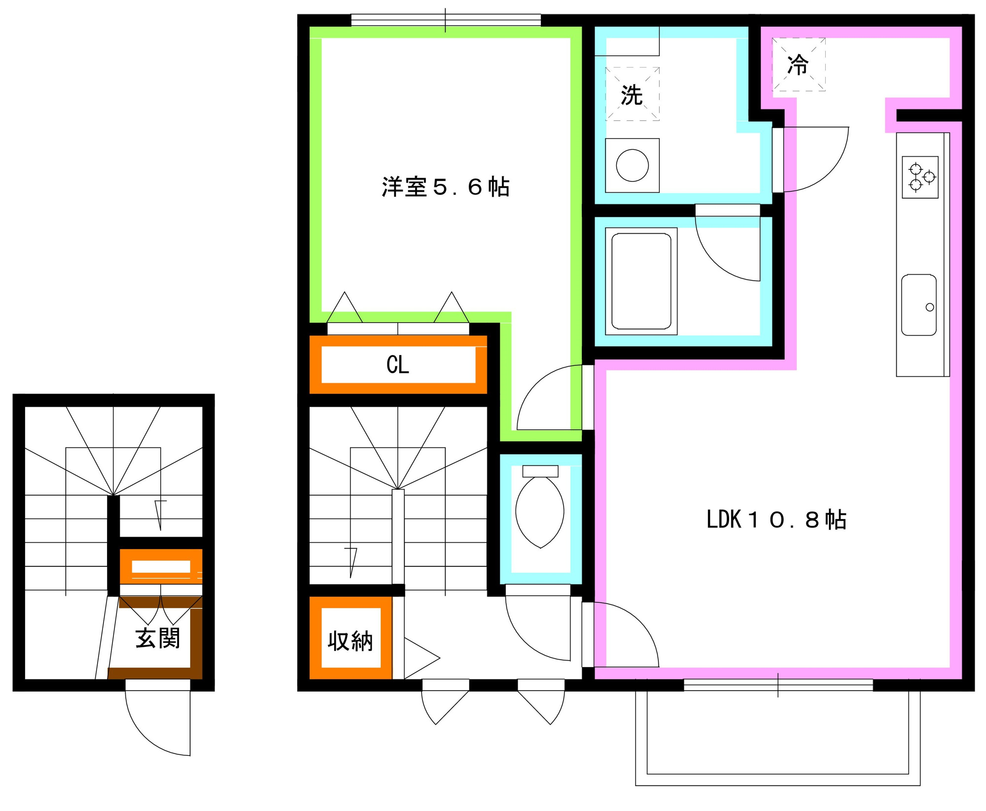 杉並区井草２丁目のアパートの間取り