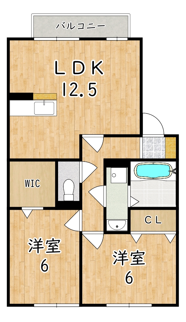 クレール　ソシアの間取り