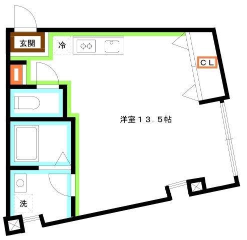 三鷹市新川６丁目の賃貸マンションの間取り