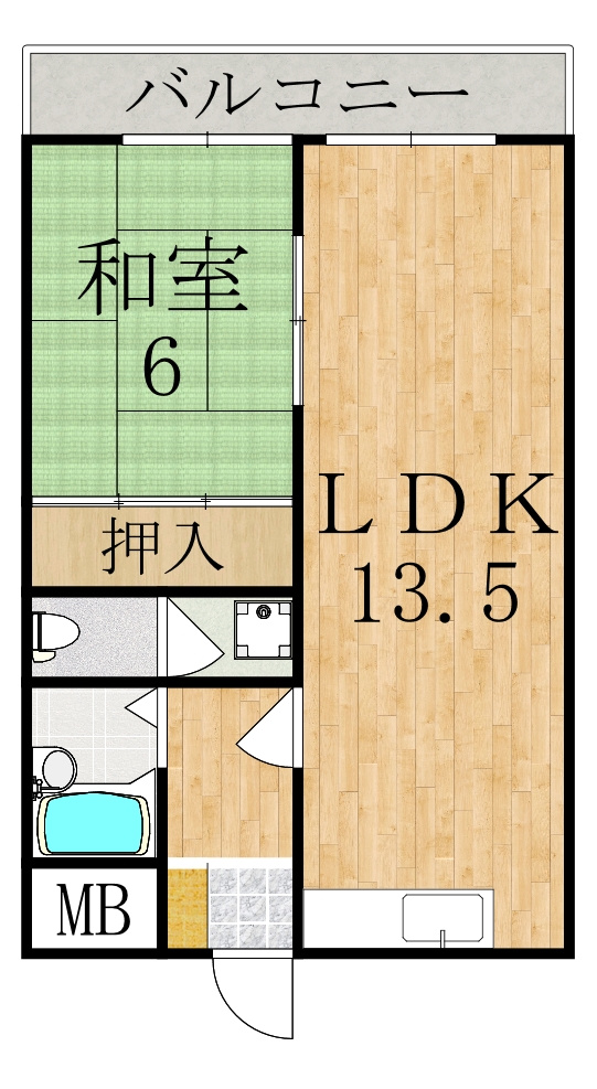 コーポ五風の間取り
