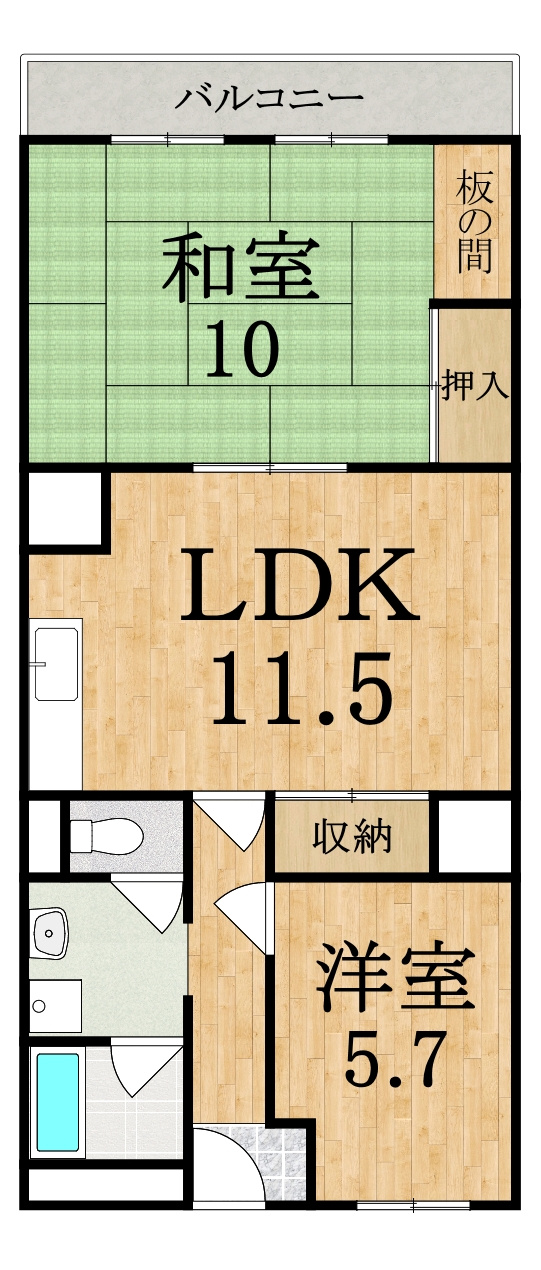 橿原ハイツの間取り