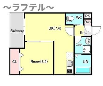狭山市中央４丁目のアパートの間取り