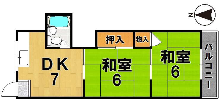 南生駒ハイツの間取り