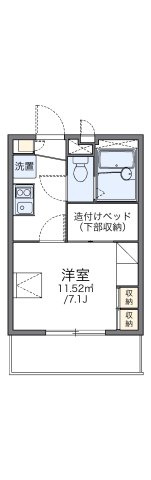レオパレスＭＯＡの間取り|代表的な間取のため実際の間取とは異なる場合があります