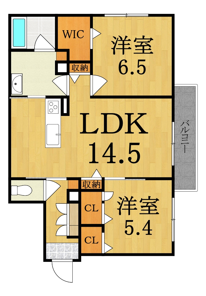 シャーメゾンラフォレの間取り