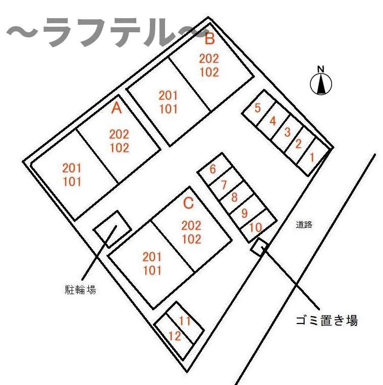 農住メゾン・プレミールＡの区画図