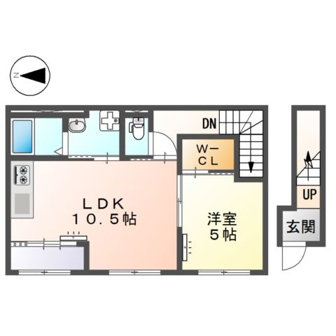 田原本町三笠アパート新築工事の間取り