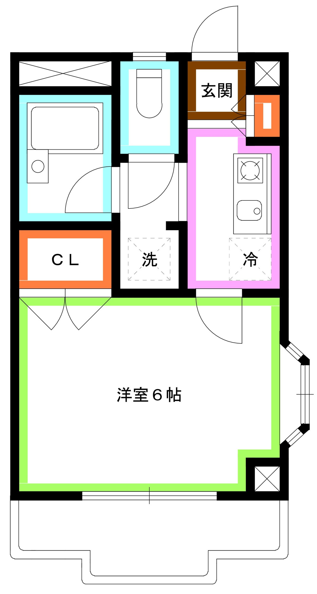 三鷹市牟礼２丁目の賃貸マンションの間取り