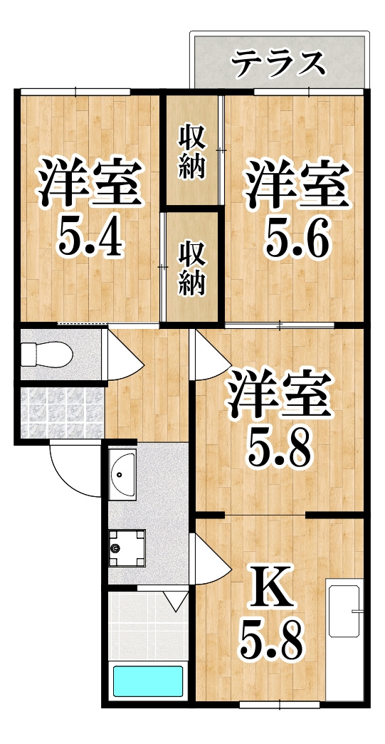 タウニィエスティーの間取り