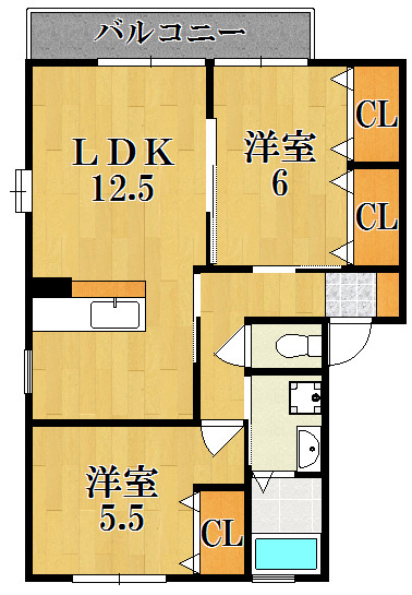 セゾン西の京の間取り