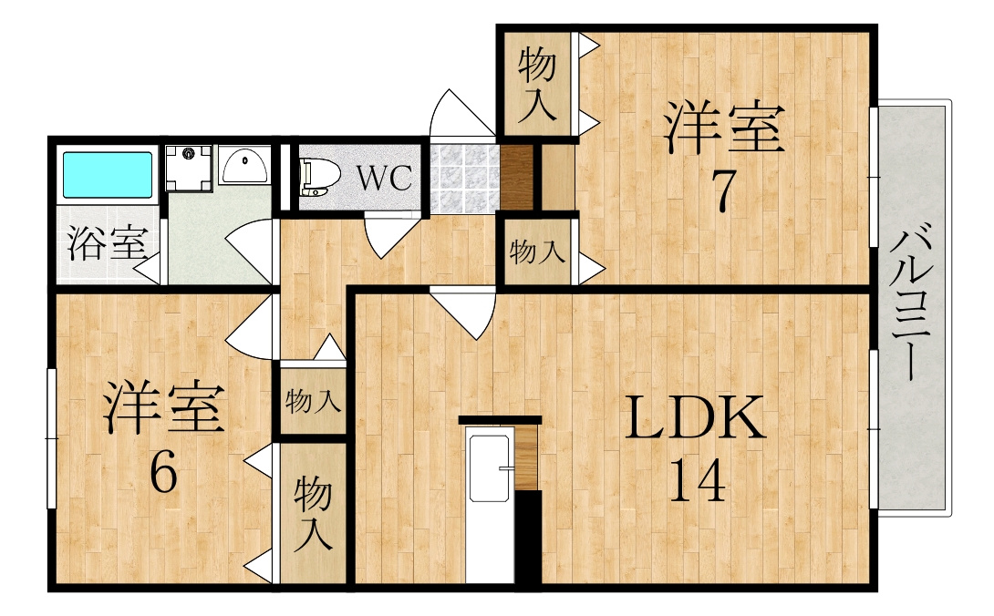 ラフィーネ　A棟の間取り