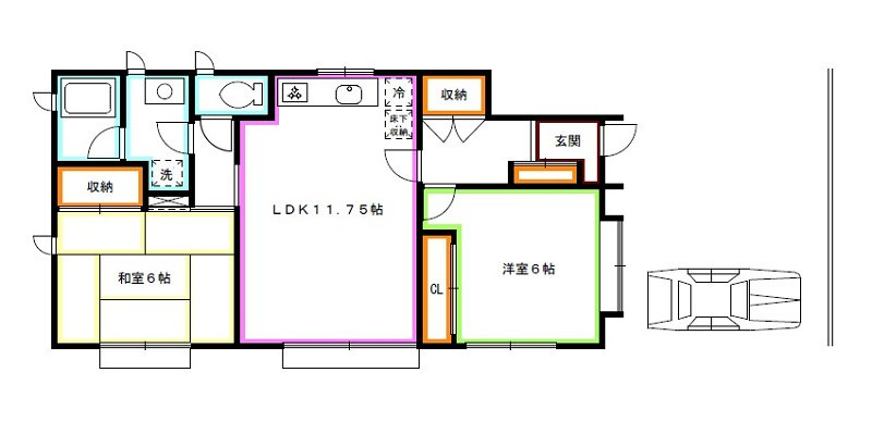 武蔵野市吉祥寺東町２丁目のアパートの間取り