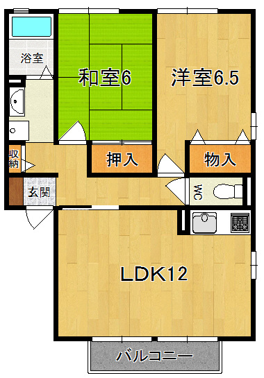 ラフィーネ結崎Ｂ棟の間取り