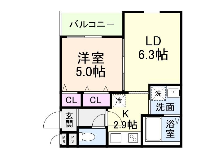 CHARME PARKSIDE Ⅱの間取り