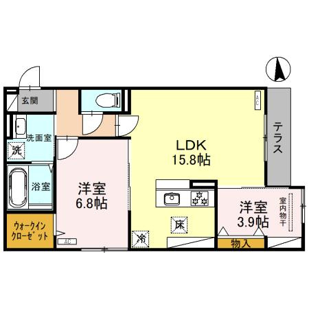 ルシェーナ西田辺の間取り