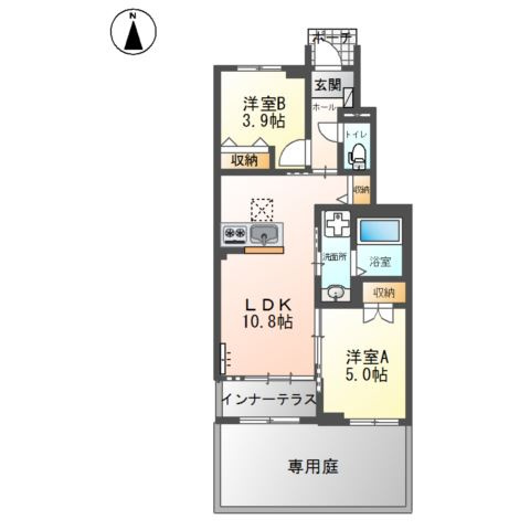（仮称）葛城市南道穂新築アパートの間取り