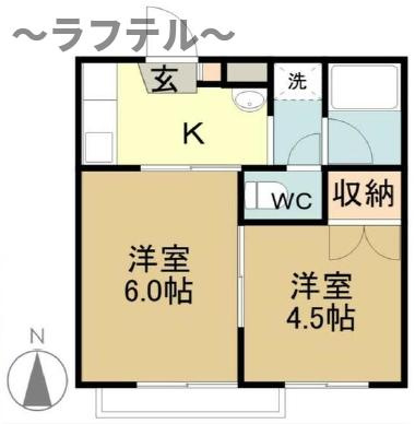 フラワーガーデンＡ棟の間取り