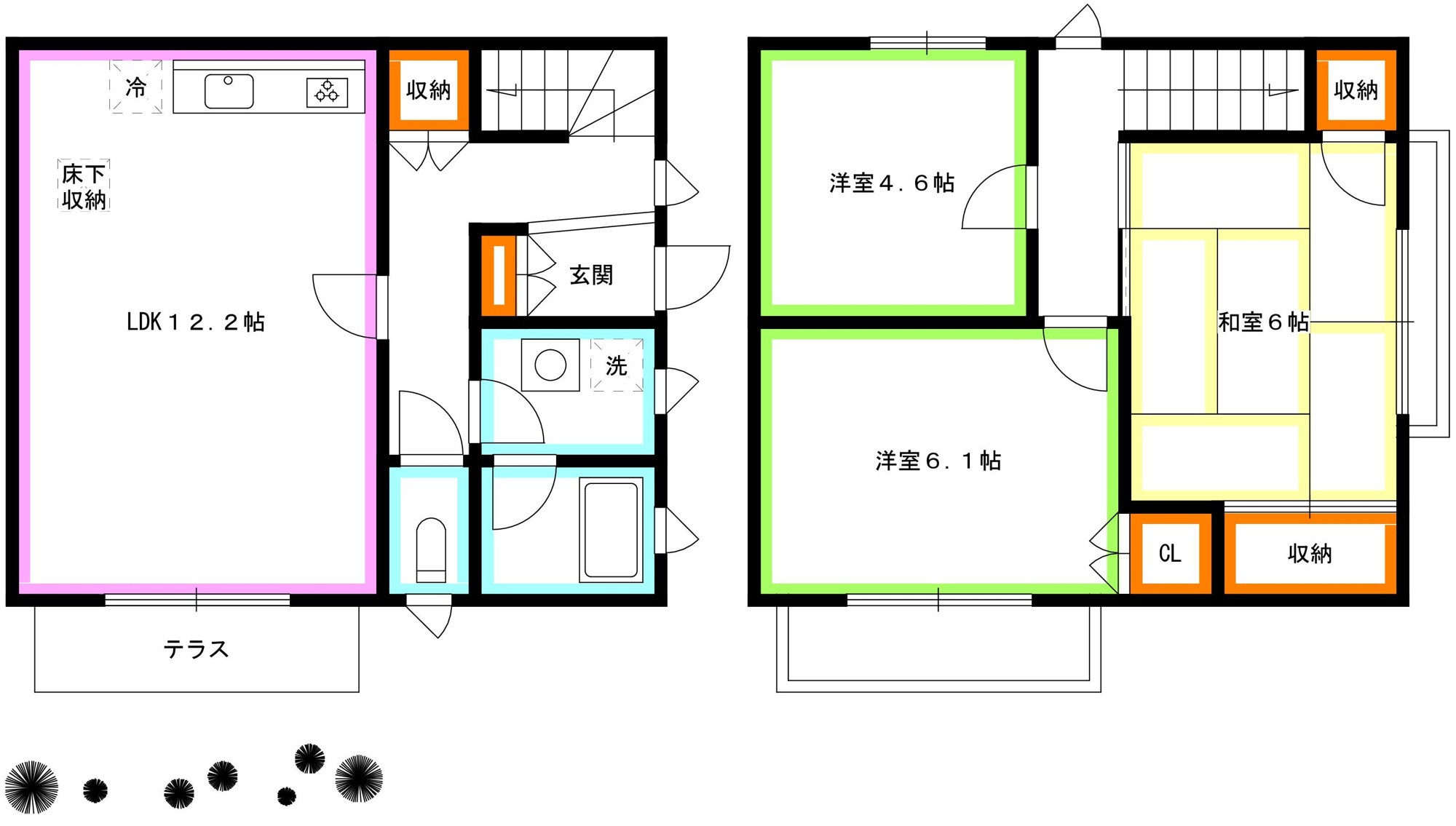 杉並区善福寺３丁目のテラスの間取り